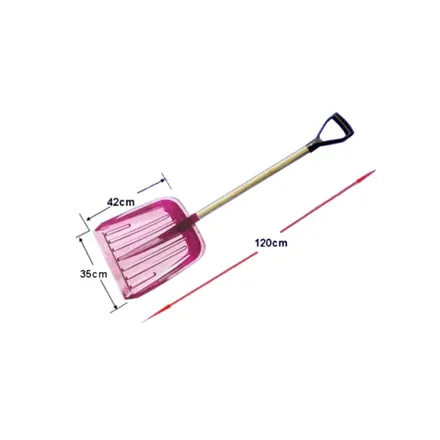 SB2006-C snow shovel head and wooden shaft fixing detail