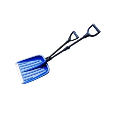 SB2006-C plastic snow shovel side profile on white background