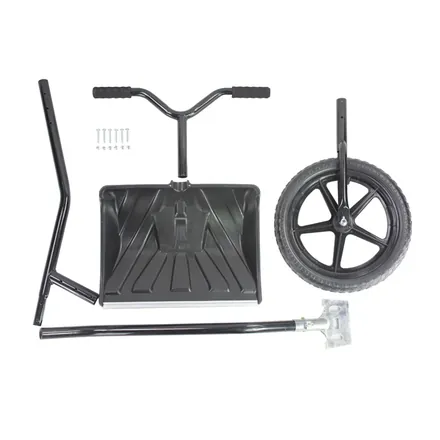SB2005-A single wheel snow shovel front view showing 55cm blade width