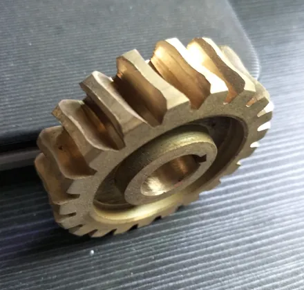 Copper worm gear for snow blower auger gear case