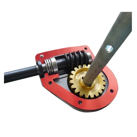 Snow blower gear and shear pin components close up