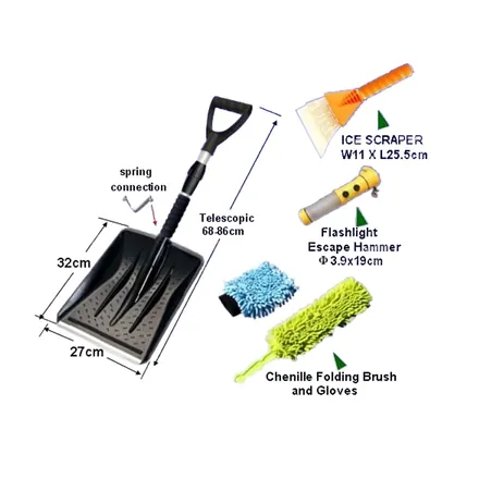 SB2002-G snow tool extended to its full 90cm length