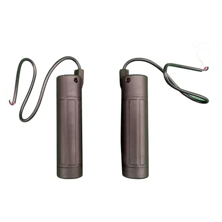 Heated grip for snow thrower handlebar on white background
