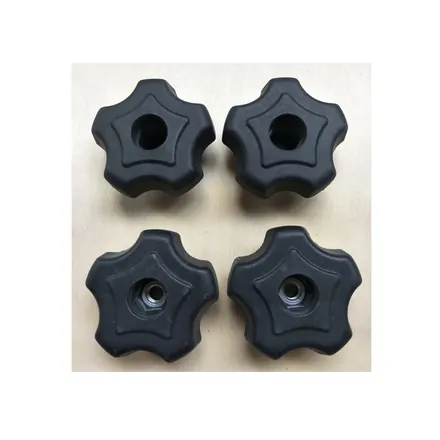 Snow thrower control knob on white background
