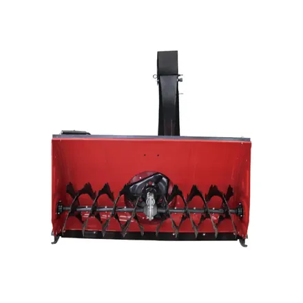 Snow blower snow shovel part shown from the front