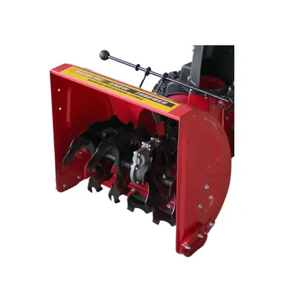 Snow shovel attachment for snow blower on white background