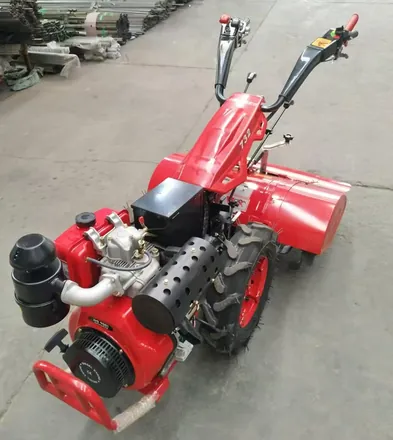 Two wheel tractor with tiller, alternative view