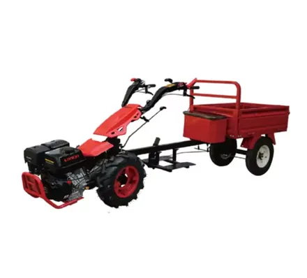 Two wheel tractor coupled to a trailer attachment