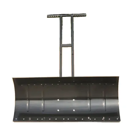 Wheeled snow shovel on white background