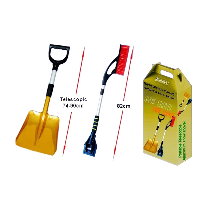 SB3001-I retractable aluminium alloy snow shovel with brush and scraper