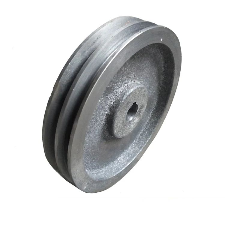 Snow blower belt pulley on white background
