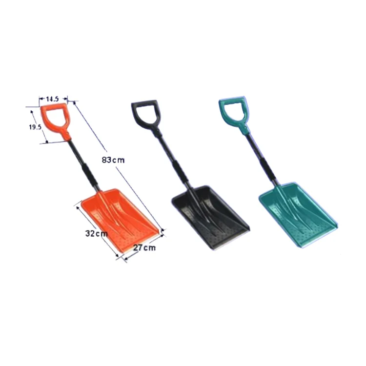 SB2002-A snow shovel with plastic PP head and D shape grip