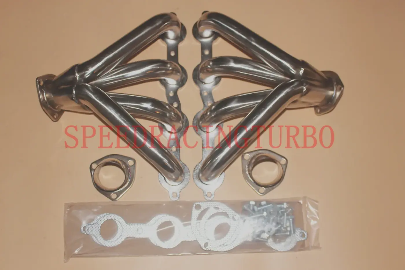 Stainless steel exhaust headers for Chevy LS1 LS6 4.8L 5.3L with 1-5/8 inch primary tubes and machined flanges