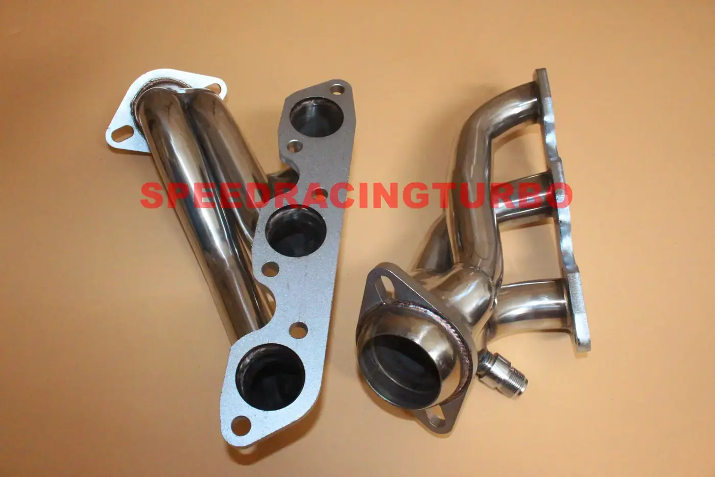 Pair of shorty headers with 2-1/2 inch collector and metallic finish