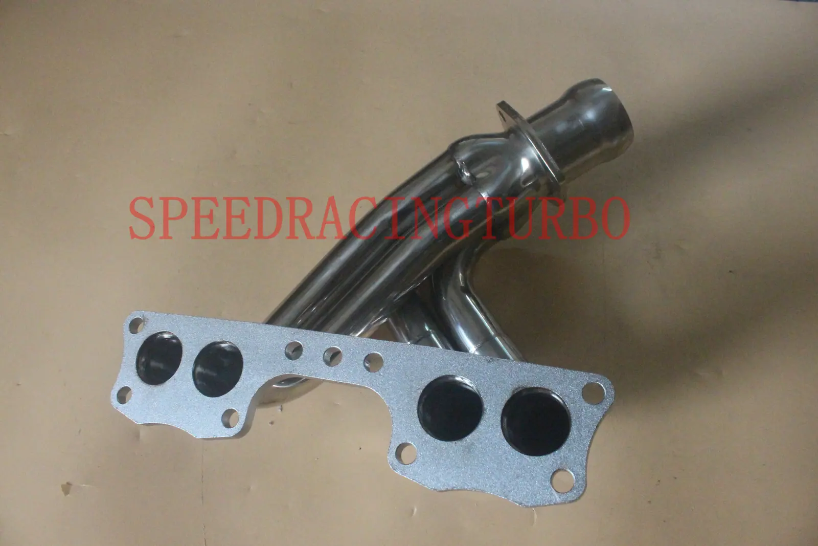 Side view of the header showing collector and mounting points
