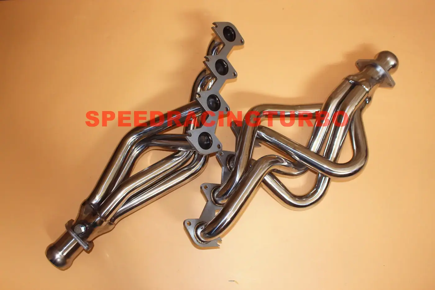 CNC machined flange on stainless steel header with bolt pattern and sealing face