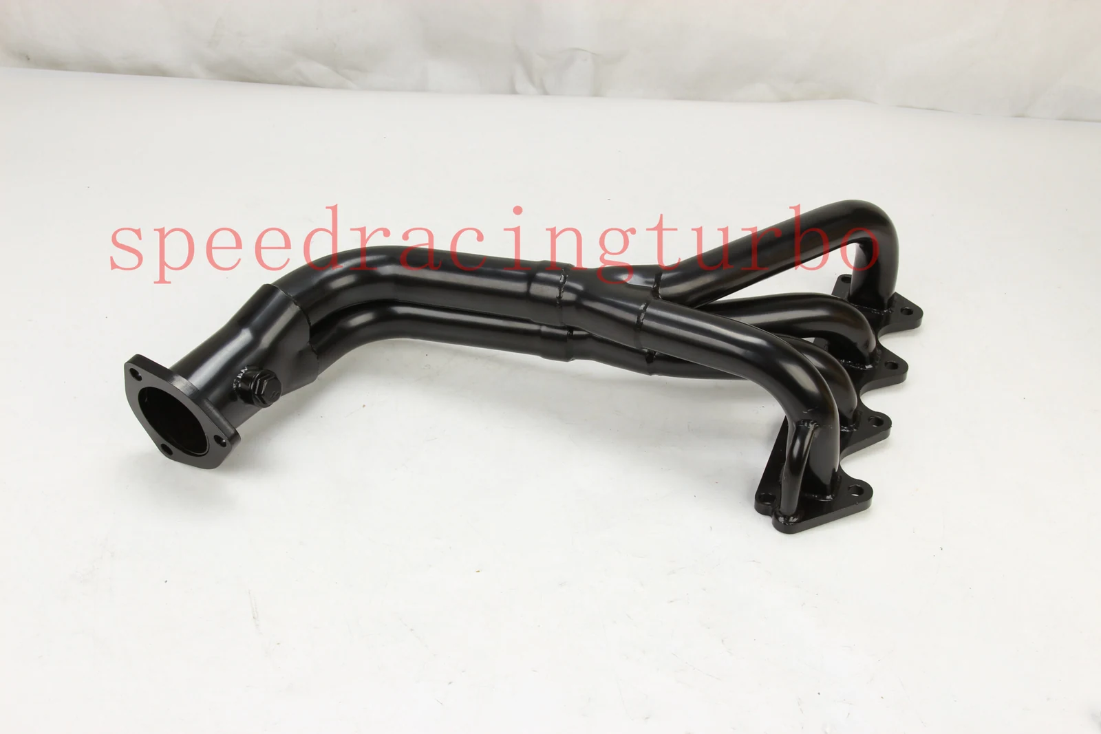 Side view of polished 201 stainless steel header with TIG double side welded joints