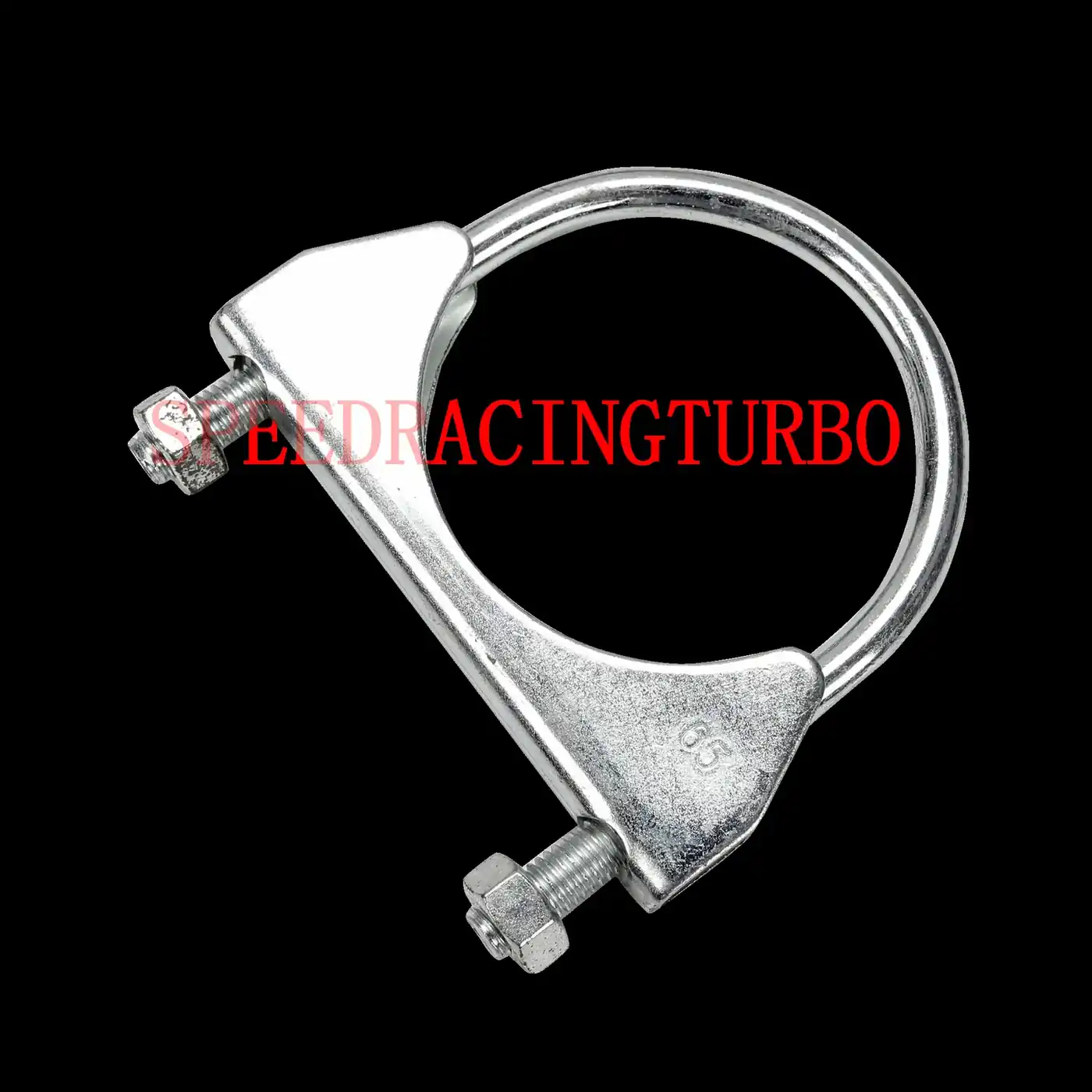 Side view of a 1-3/4 inch exhaust header with flanges and gasket surfaces for Jeep Wrangler YJ