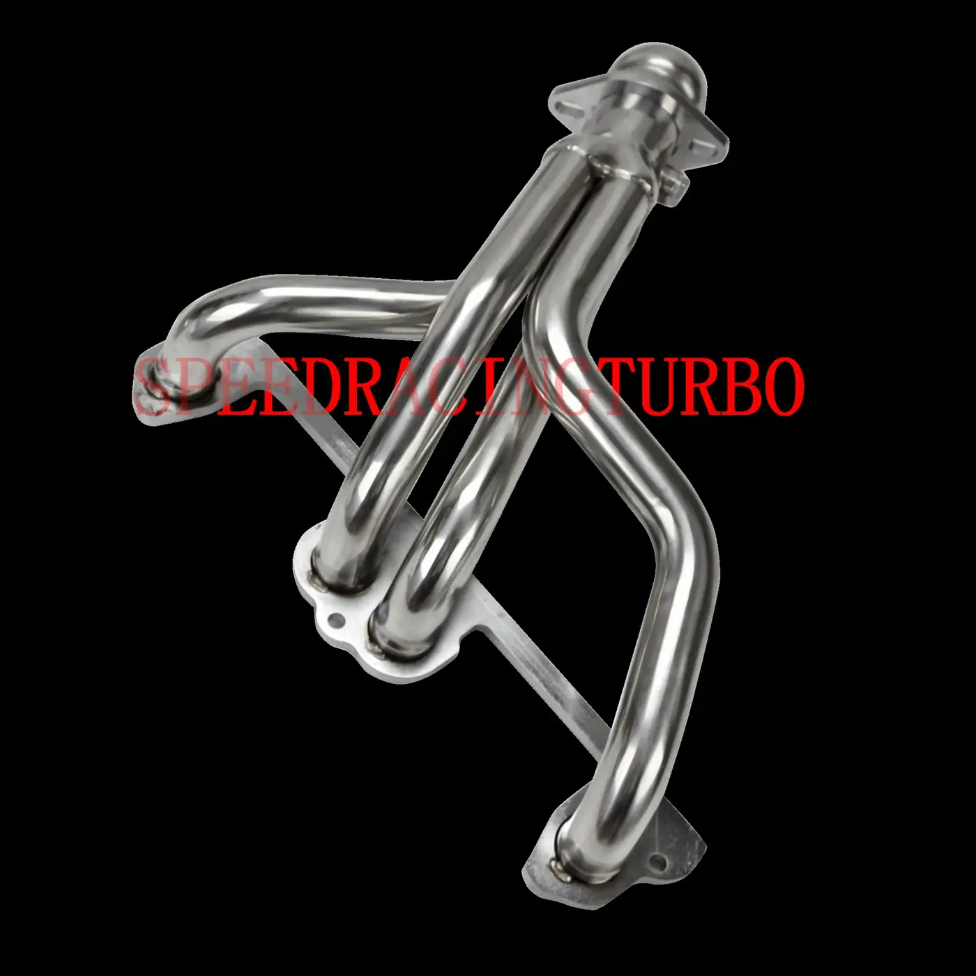 Stainless steel tubular exhaust header for a Jeep Wrangler four cylinder engine