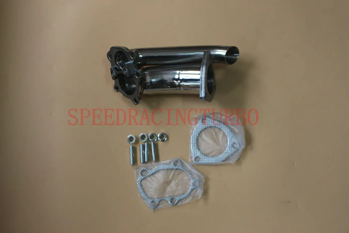 CNC machined flange on 201 stainless exhaust header for 1989-1998 Nissan 240SX
