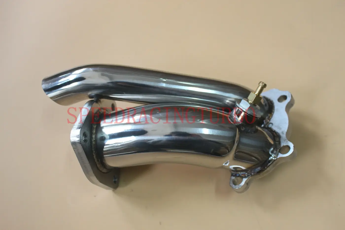 Mirror polished 1-3/4 inch shorty exhaust header for Nissan 240SX and Silvia S13-S15 with SR20DET engine