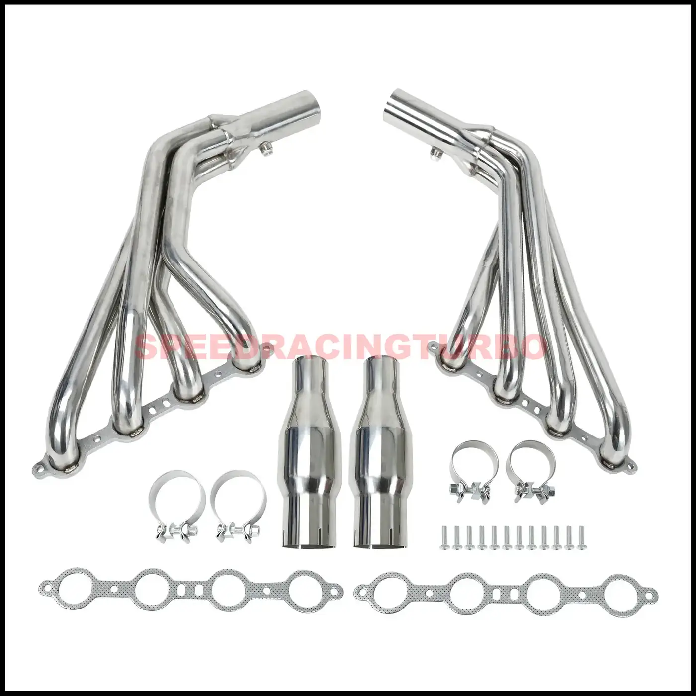 Mirror polished stainless steel long tube exhaust headers for 2010-2015 Chevrolet Camaro SS LS3 6.2L V8