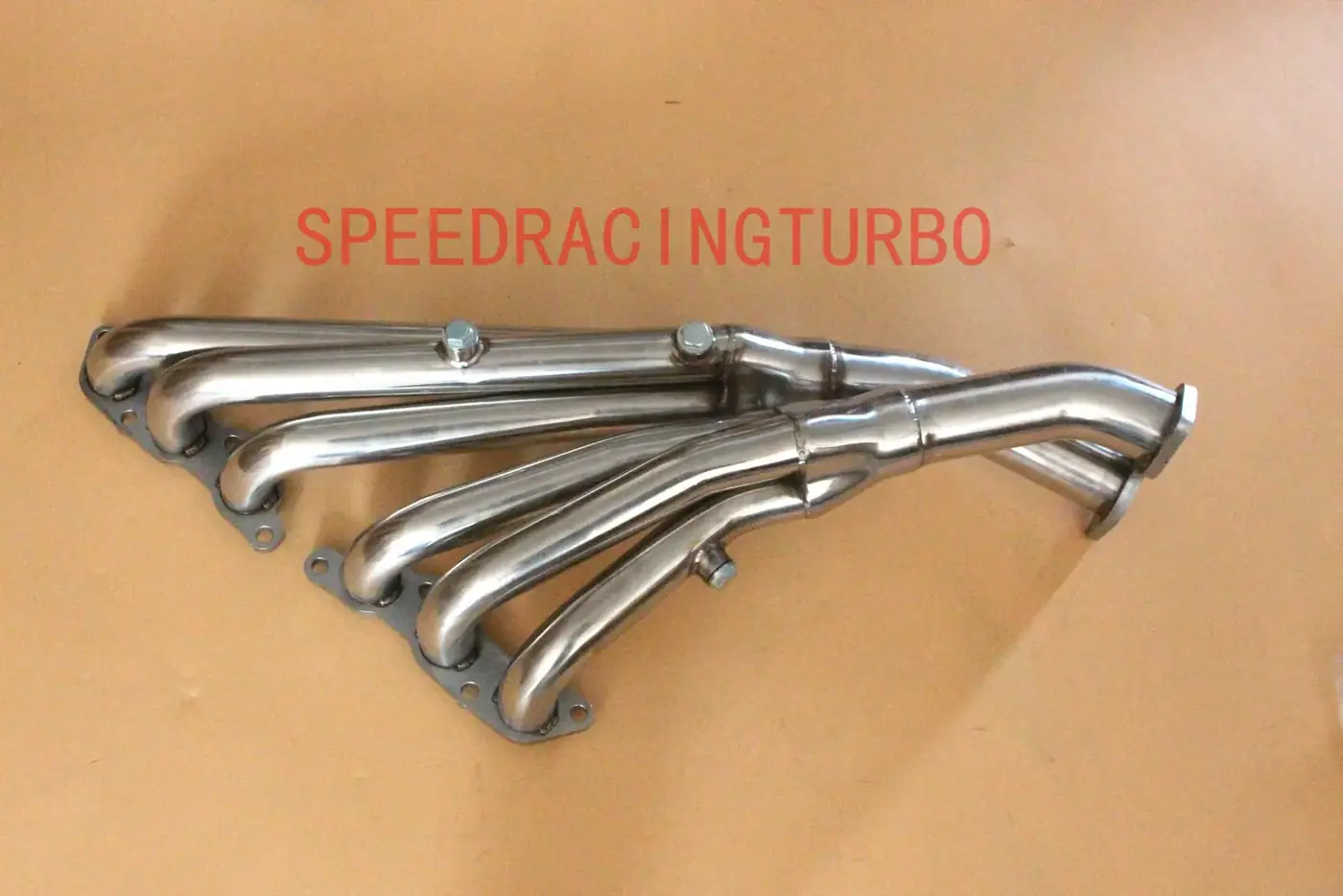 Close-up of chrome plated flange and gasket mounting surface on 2JZ-GE header