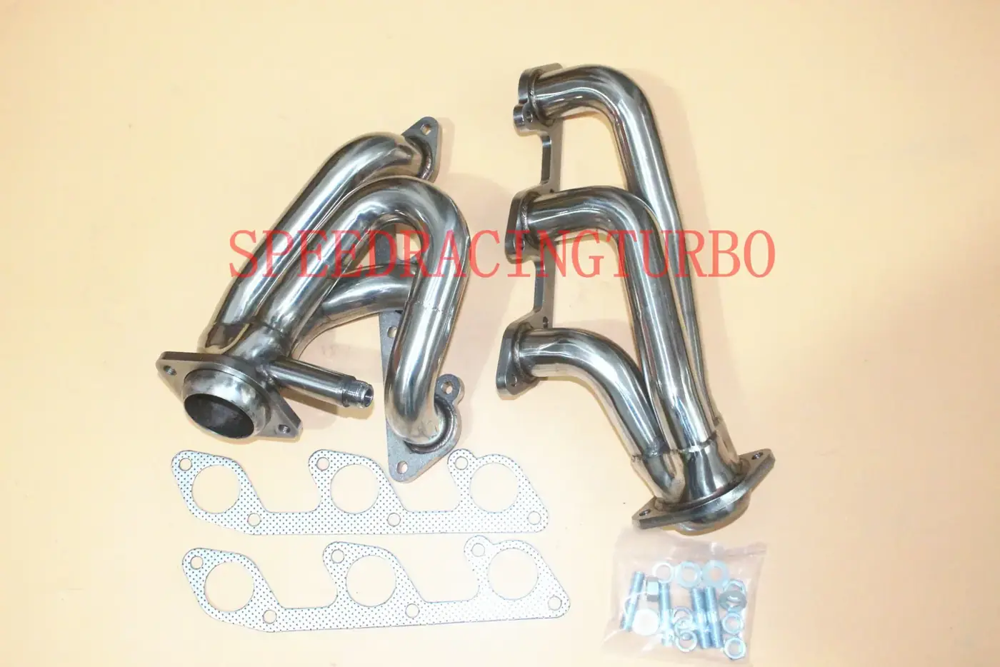 Close-up of mid-steel flange and TIG welded joint on a 1.5 inch header tube