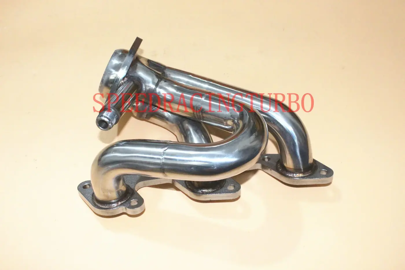 Pair of stainless steel headers with 2.5 inch collector and included gaskets and bolts