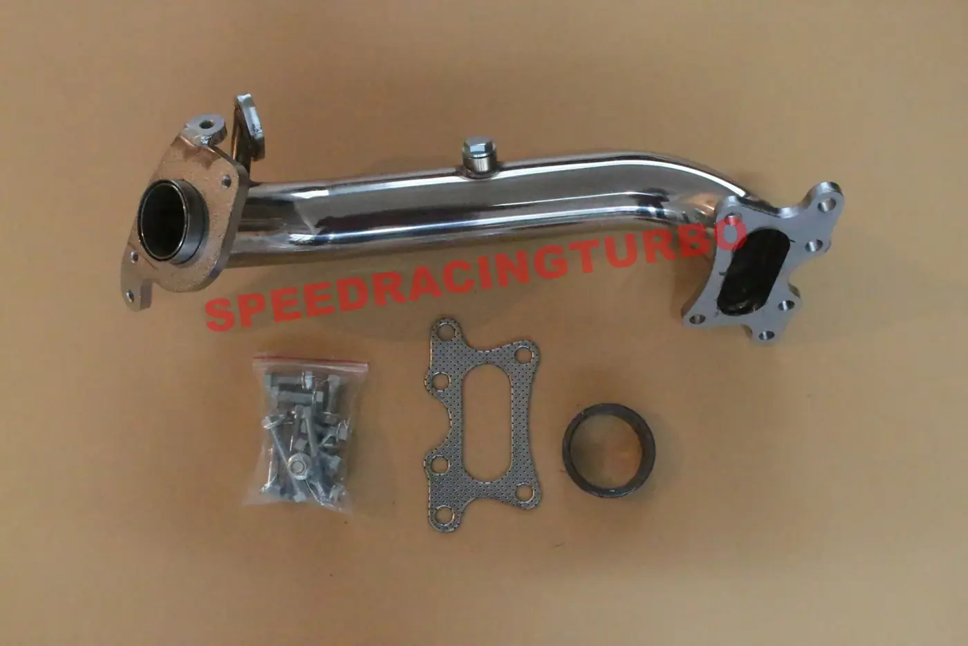 T-304 stainless steel 2.5 inch 4-1 downpipe header for 2006-2011 Honda Civic with CNC machined flange and polished finish