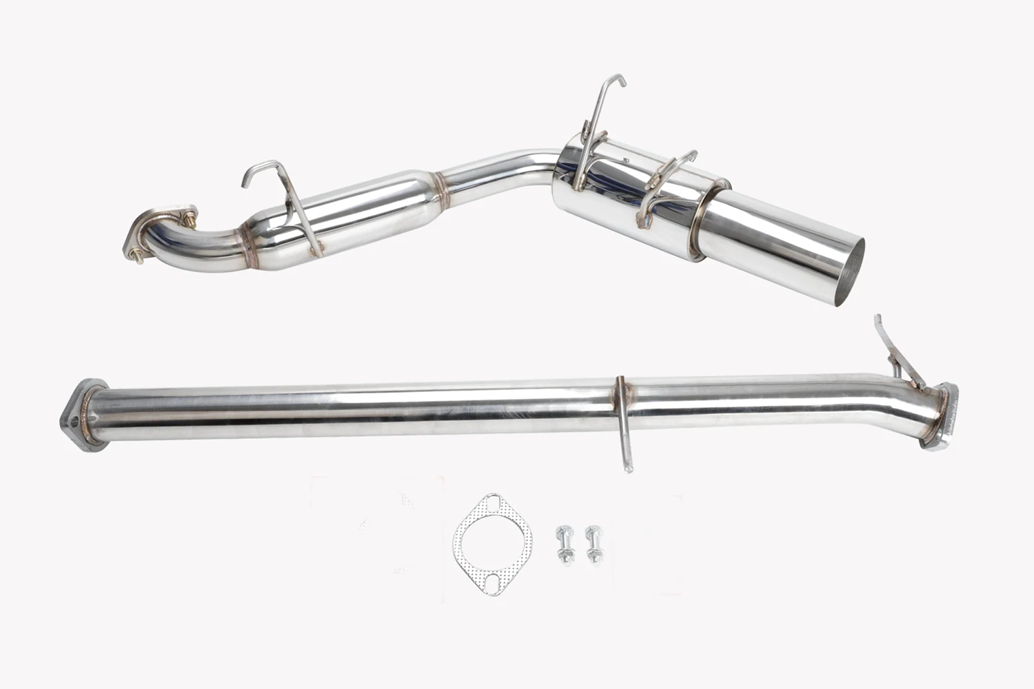Stainless steel 2.25 inch mandrel bent catback exhaust system with N1 style muffler and 4.0 inch tip for Mazda Miata MX-5