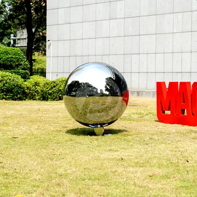 1000mm Polished Mirror Stainless Steel Sphere with Base detail 3