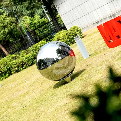 1000mm Polished Mirror Stainless Steel Sphere with Base detail 2