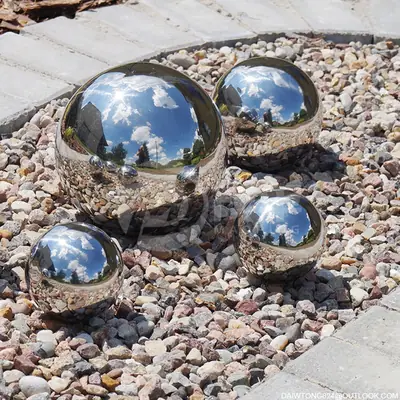 100mm 150mm 300mm Garden Metal Chrome Ball Gaze Ball detail 2