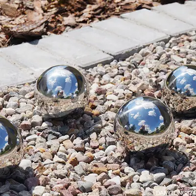 100mm 150mm 300mm Garden Metal Chrome Ball Gaze Ball detail 3
