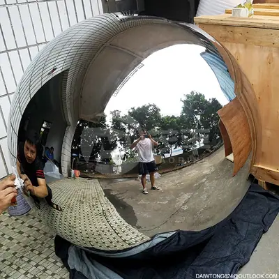1400mm Mirror Polished Large Stainless Steel Hollow Sphere detail 2