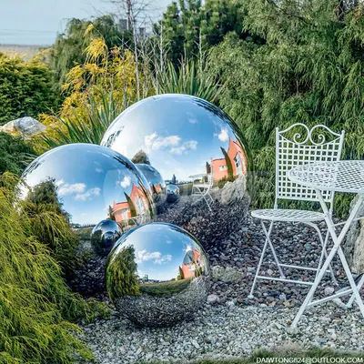 150mm 250mm 350mm 450mm Garden Decorated Stainless Steel Hollow Sphere detail 2