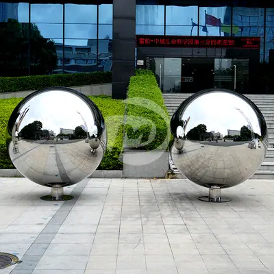 1800mm Garden Large Stainless Steel Mirror Polished Hollow Sphere detail 2