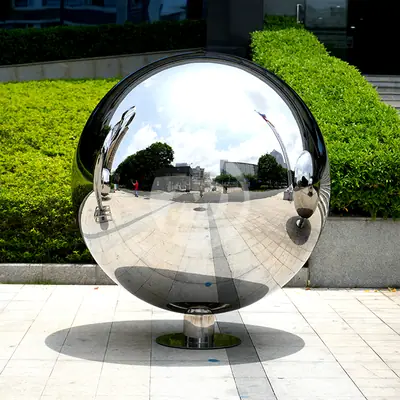 1800mm Garden Large Stainless Steel Mirror Polished Hollow Sphere detail 3