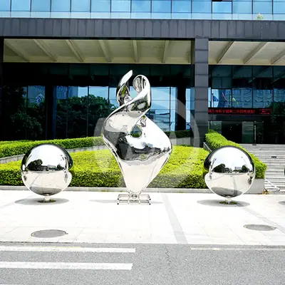 1800mm Garden Large Stainless Steel Mirror Polished Hollow Sphere detail 4