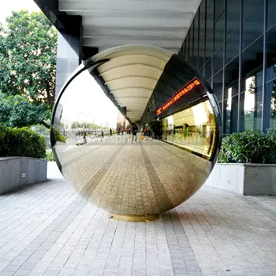 2000mm Gold Mirror Finish 80inch Stainless Steel Hollow Sphere detail 2
