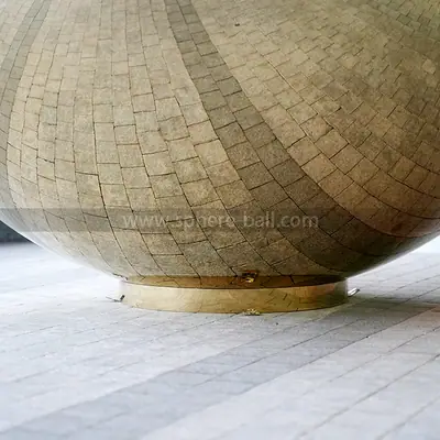 2000mm Gold Mirror Finish 80inch Stainless Steel Hollow Sphere detail 3