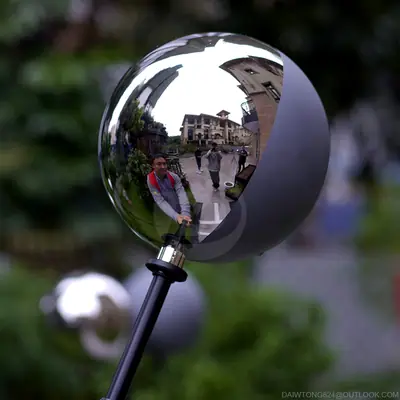 10 Inch Chrome and Grey VFX Ball 18% Reflective Grey Ball detail 2