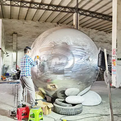 3000mm Mirror Polished Stainless Steel Sphere detail 2