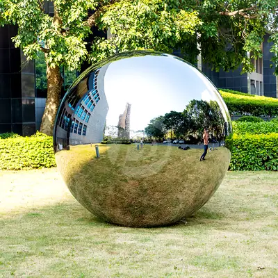 316 Stainless Steel 2200mm Polished Mirror Hollow Metal Sphere detail 2