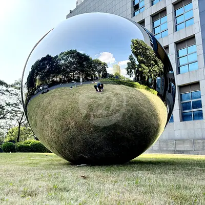 316 Stainless Steel 2200mm Polished Mirror Hollow Metal Sphere detail 3