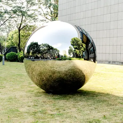 316 Stainless Steel 2200mm Polished Mirror Hollow Metal Sphere detail 5