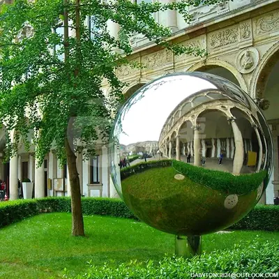 40 Inch Large Stainless Steel Hollow Mirror Sphere detail 2