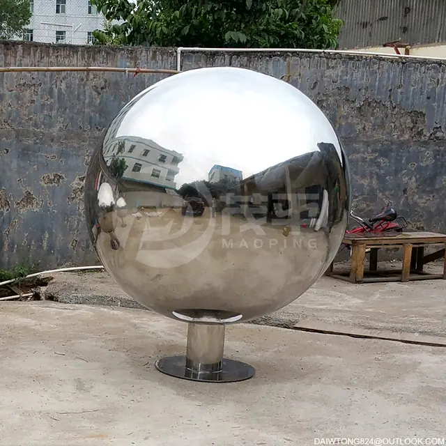 40 Inch Large Stainless Steel Hollow Mirror Sphere