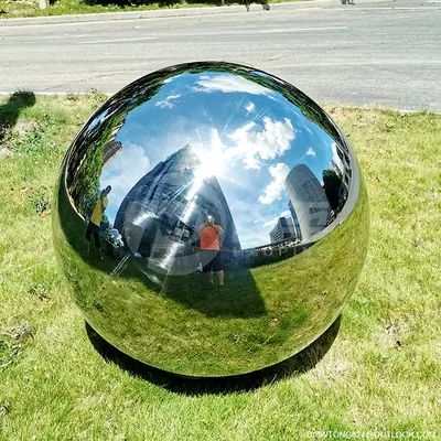 40 Inches Gazing Balls for Gardens 1000mm Polished Steel Sphere detail 3